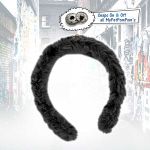 Headband - Black Faux Fur