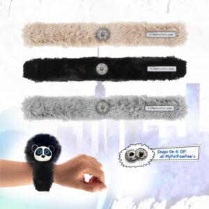 Snap Wristbands - Faux Fur
